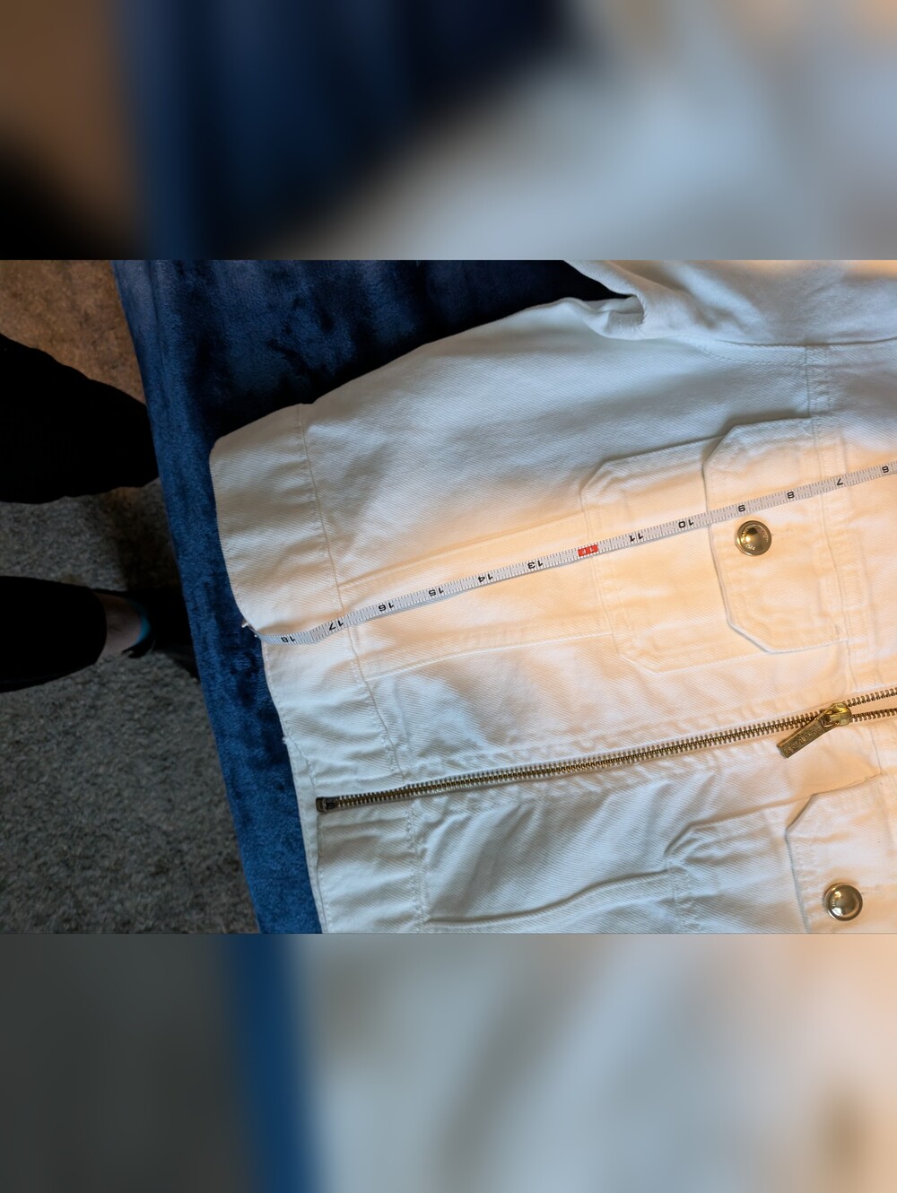 NWT Michael Kors White Jean Jacket - Picture 13 of 16